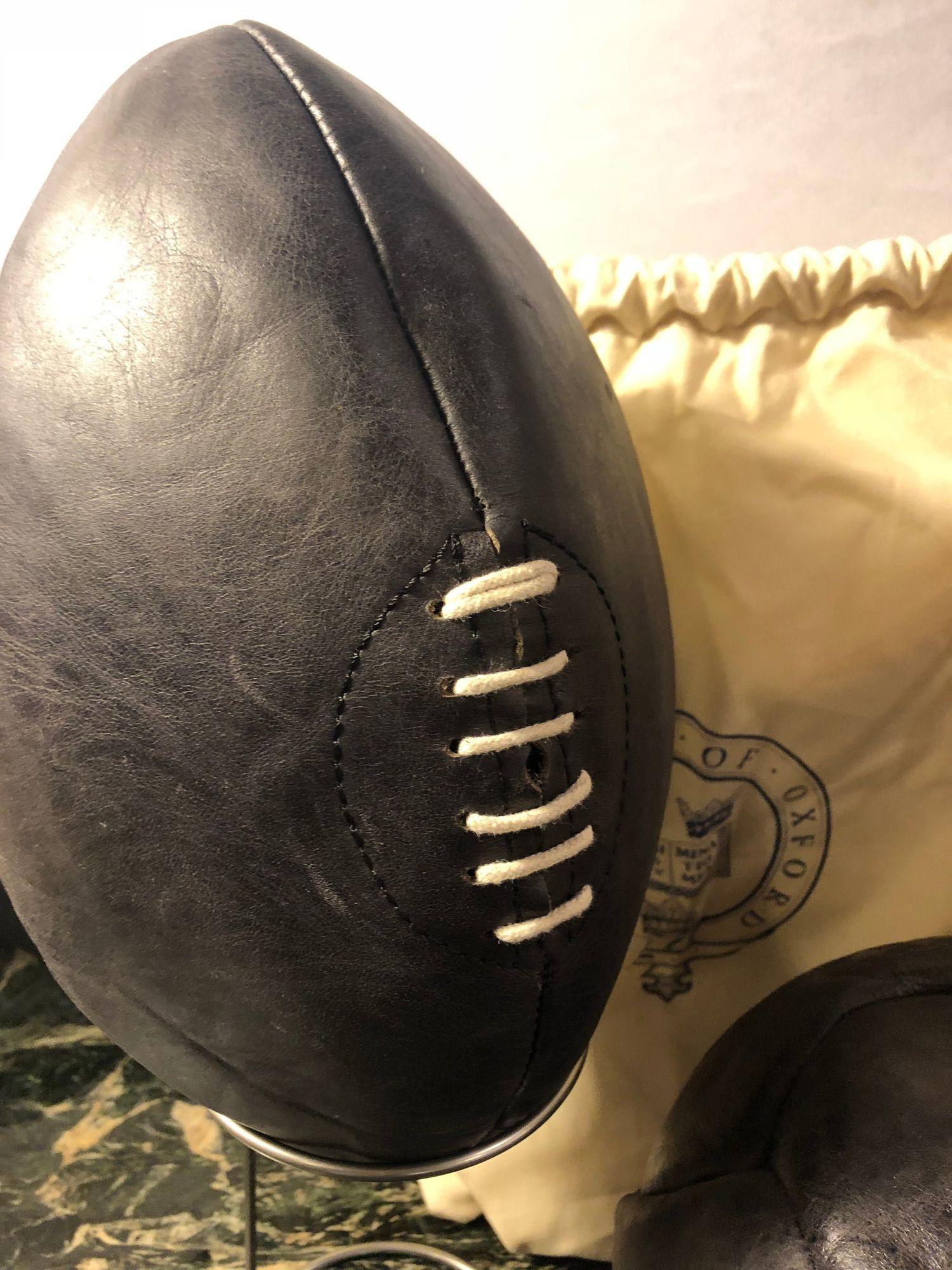 Leather Footballs and Soccer Balls by Timothy Oulton, Selling Individually In Good Condition In Stamford, CT