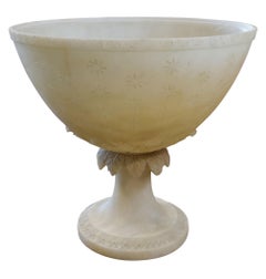 Footed Alabaster Bowl, France, 19th Century