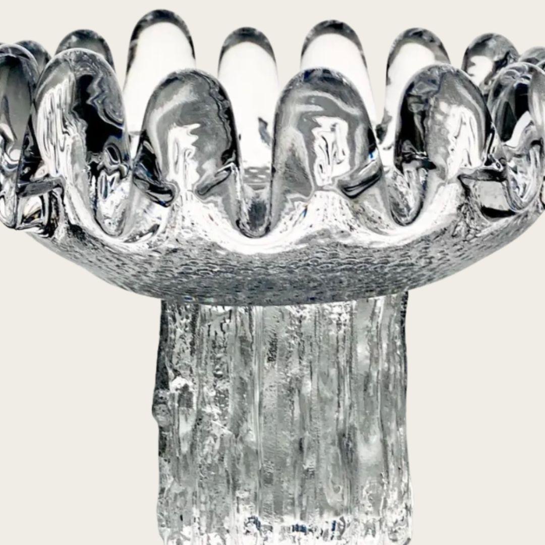 Swedish Footed Bowl by Göran Wärff from “Sunflower” Collection for Kosta Boda For Sale