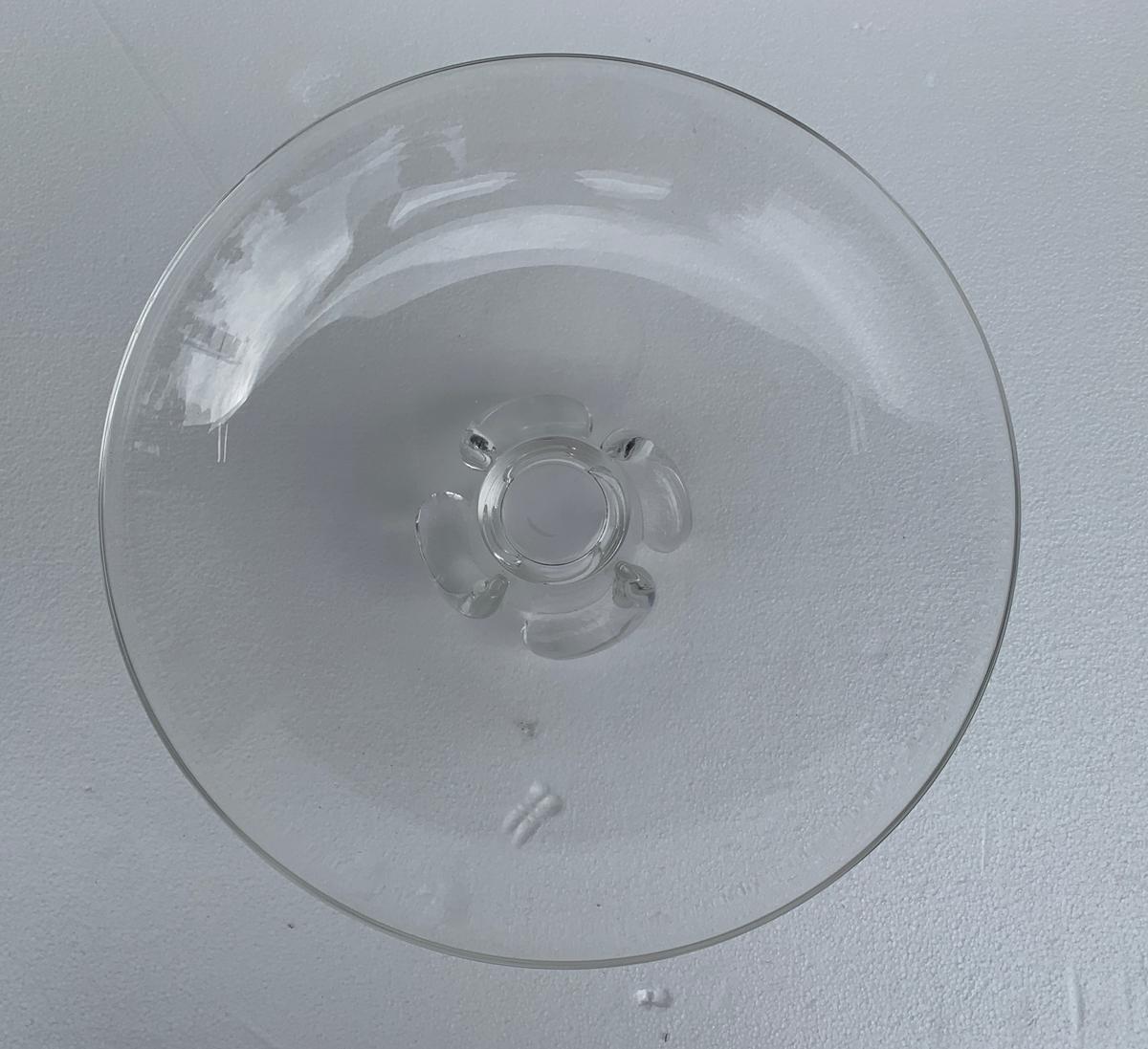 Modern Footed Crystal Bowl by Steuben