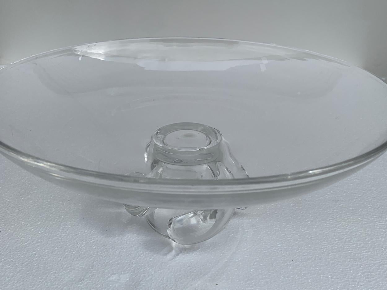 Footed Crystal Bowl by Steuben In Good Condition In Los Angeles, CA