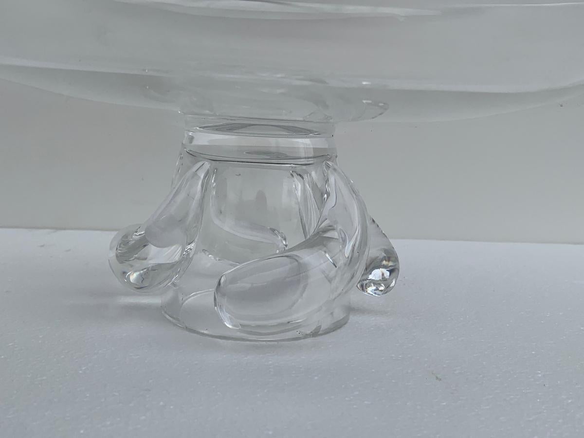 Late 20th Century Footed Crystal Bowl by Steuben
