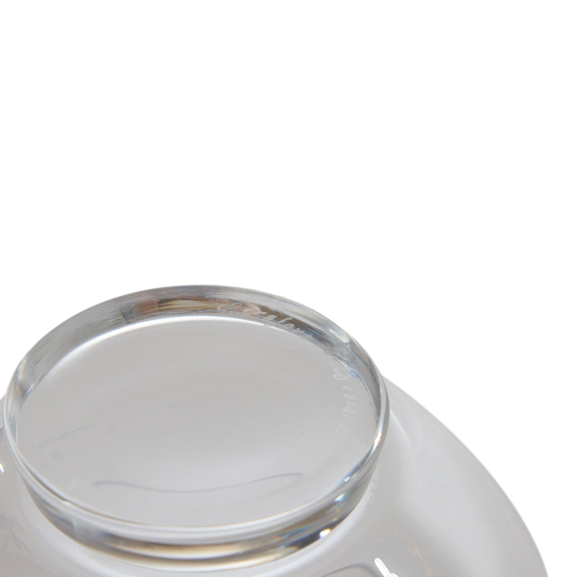 Swedish Footed Crystal Bowl by Edward Hald for Orrefors, 1938 For Sale