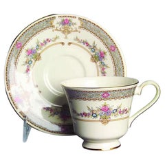 Footed Cup & Saucer Set Replacement Minton Persian Rose by Royal Doulton