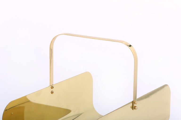 Footed Gilt Brass Fire Log Holder / Handle at 1stDibs