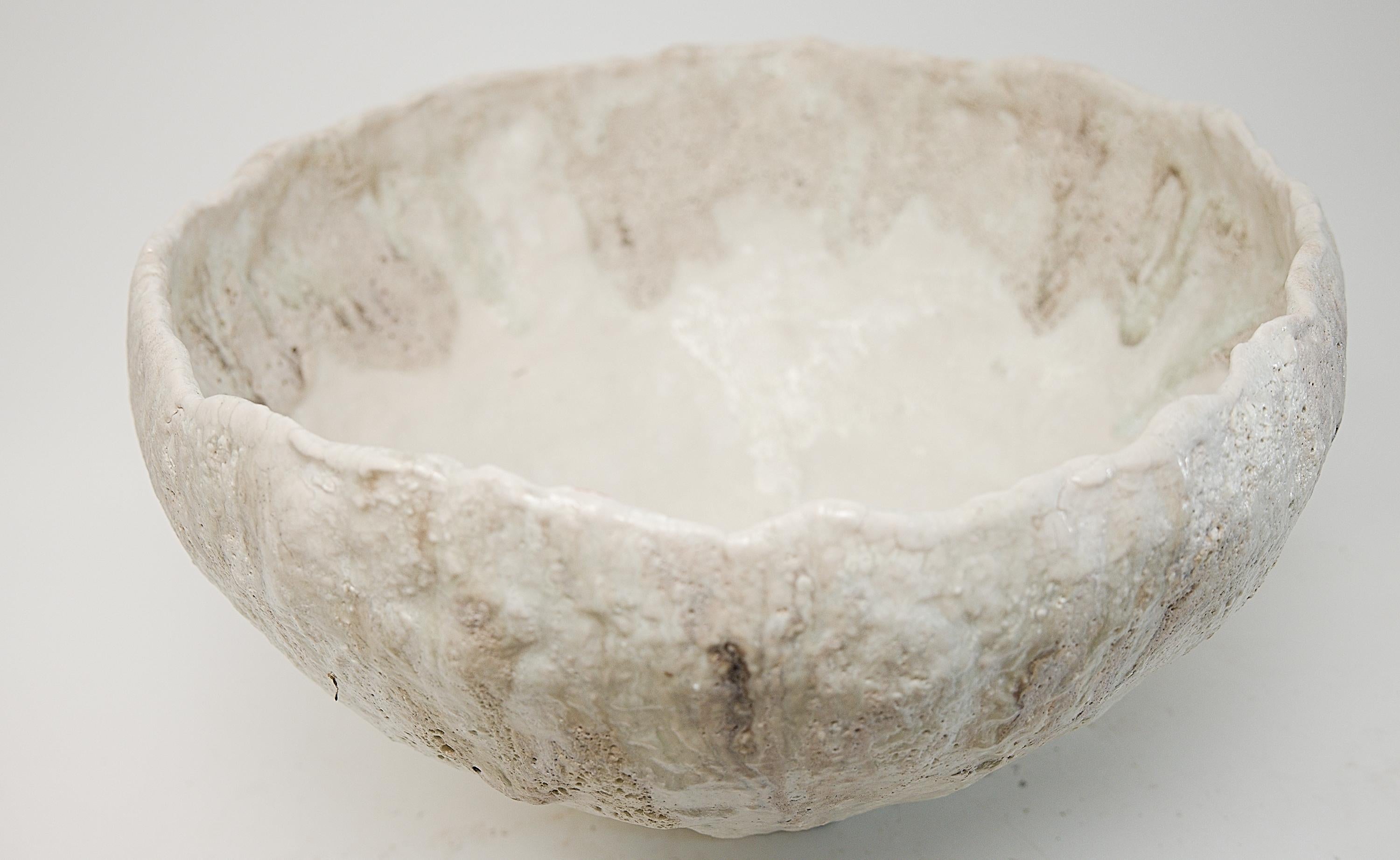 XXIe siècle et contemporain Footed  Large Low Stoneware Planter Bowl Vessel II en vente