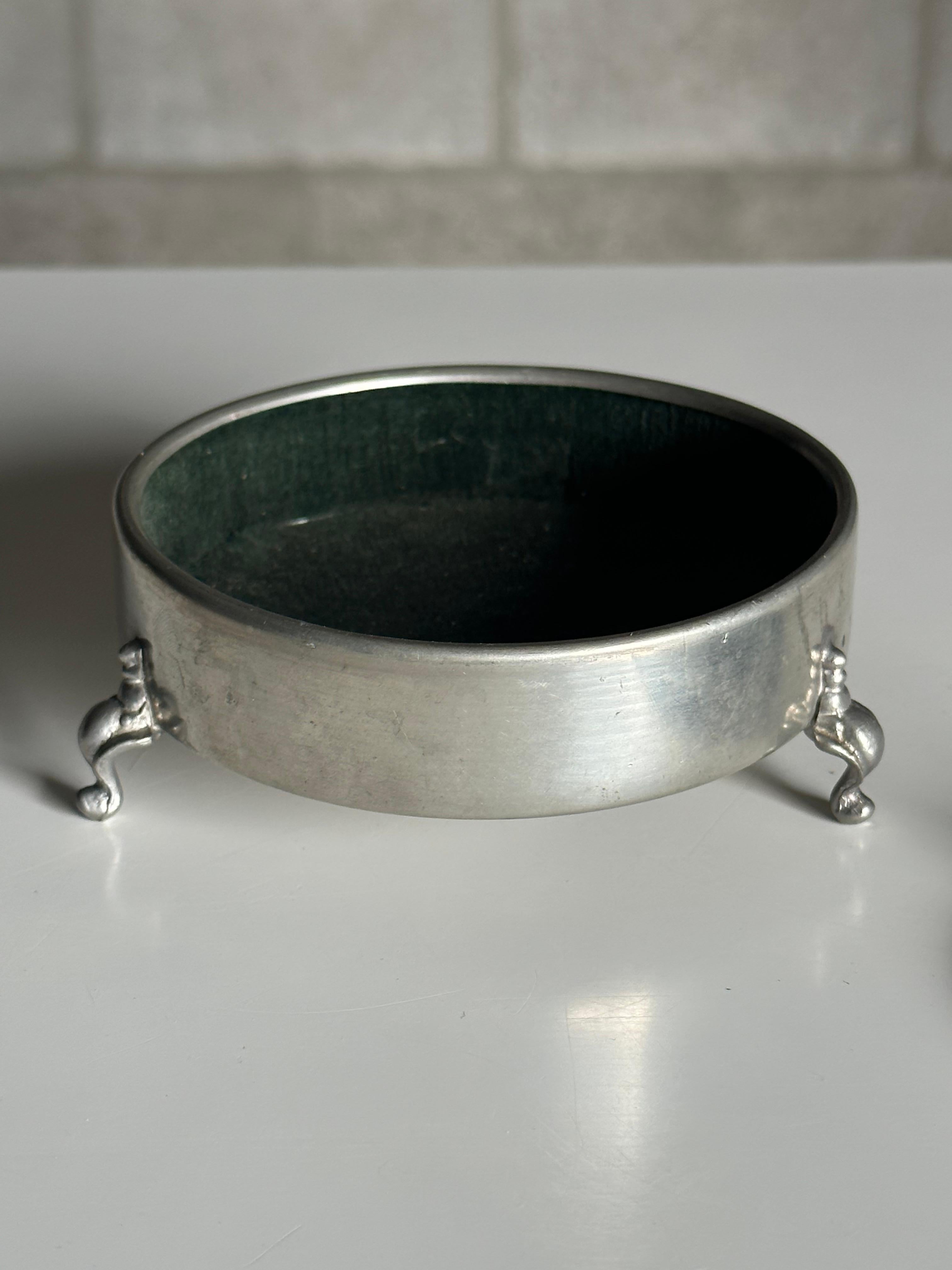 Metal Footed Lidded Jar by Svenskt Tenn in Pewter For Sale