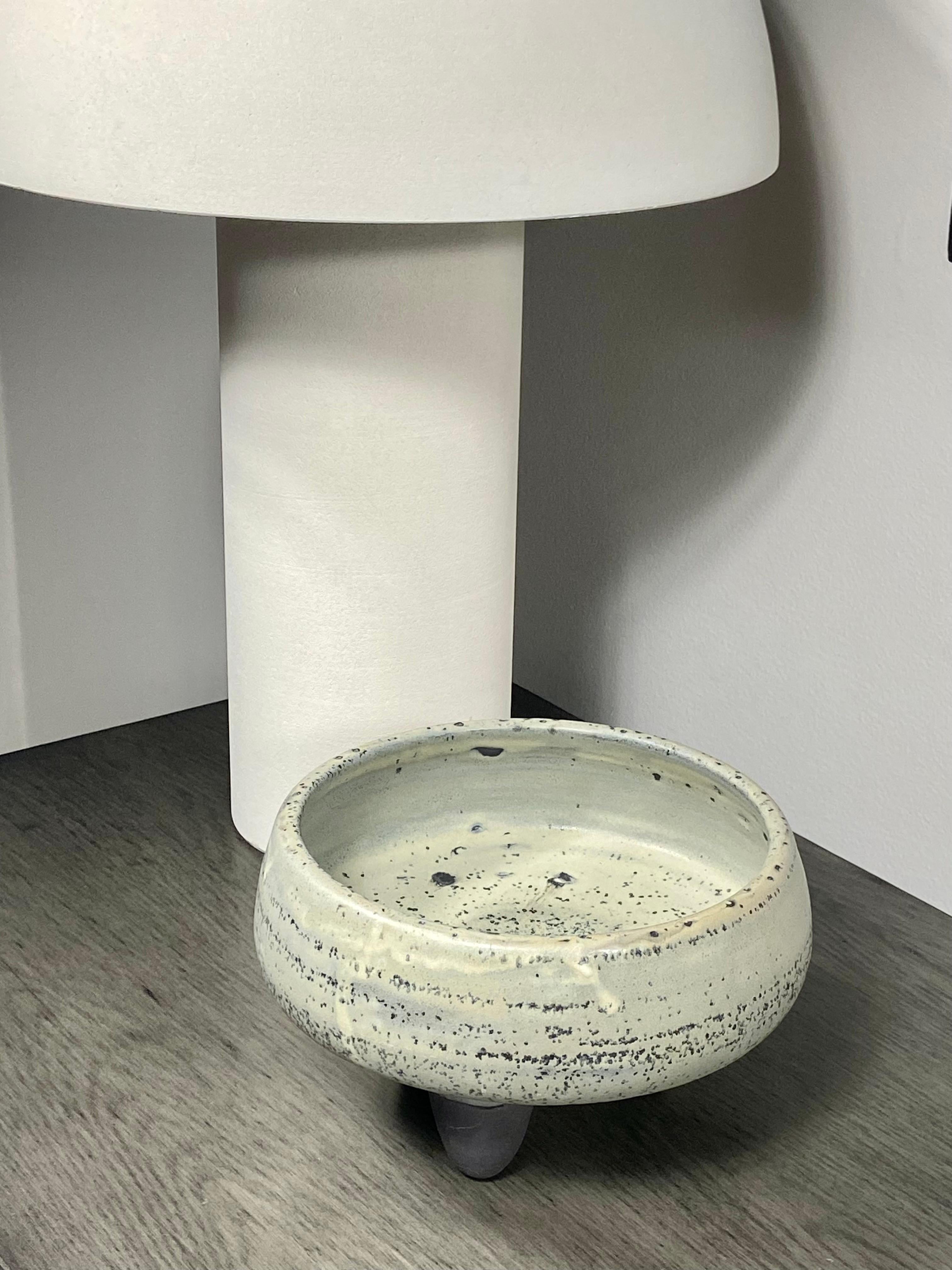 Modern Footed Sage Ceramic Planter/Bowl For Sale