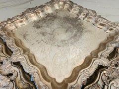 Footed Silverplate Serving Tray by Birmingham Silver Co