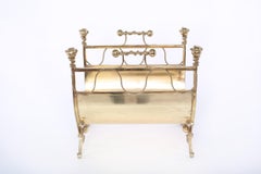 Italian Footed Solid Brass Fire Logs Holder