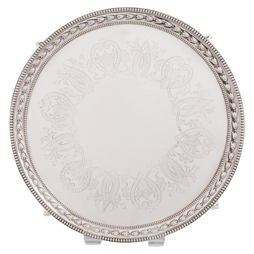 Salver d'argento con piede Londra, 1861