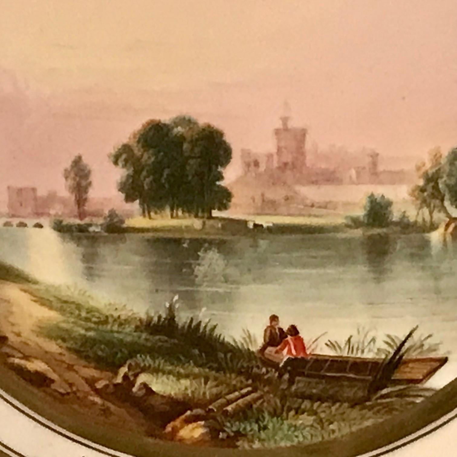 Footed Topographical Comport Depicting Windsor Castle For Sale 2