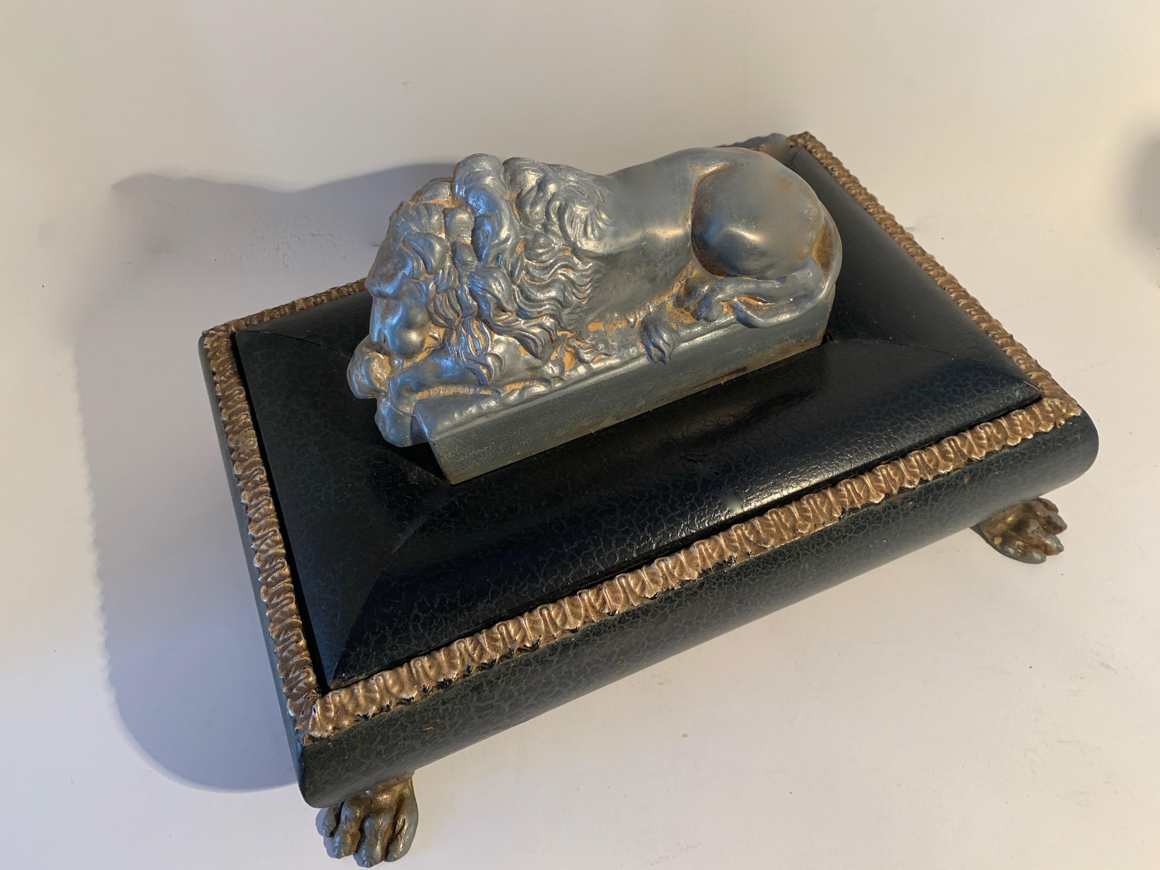 Footer Letter Box with Reclining Lion 2