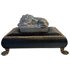 Footer Letter Box with Reclining Lion