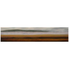 "Foothills Fog" Brown, Grey Oil on Canvas Landscape by Storm Chaser Ian Sheldon
