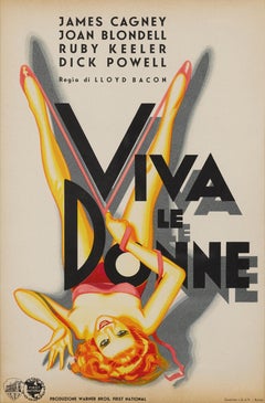 "Footlight Parade / Viva le Donne" Original Italian Film Poster