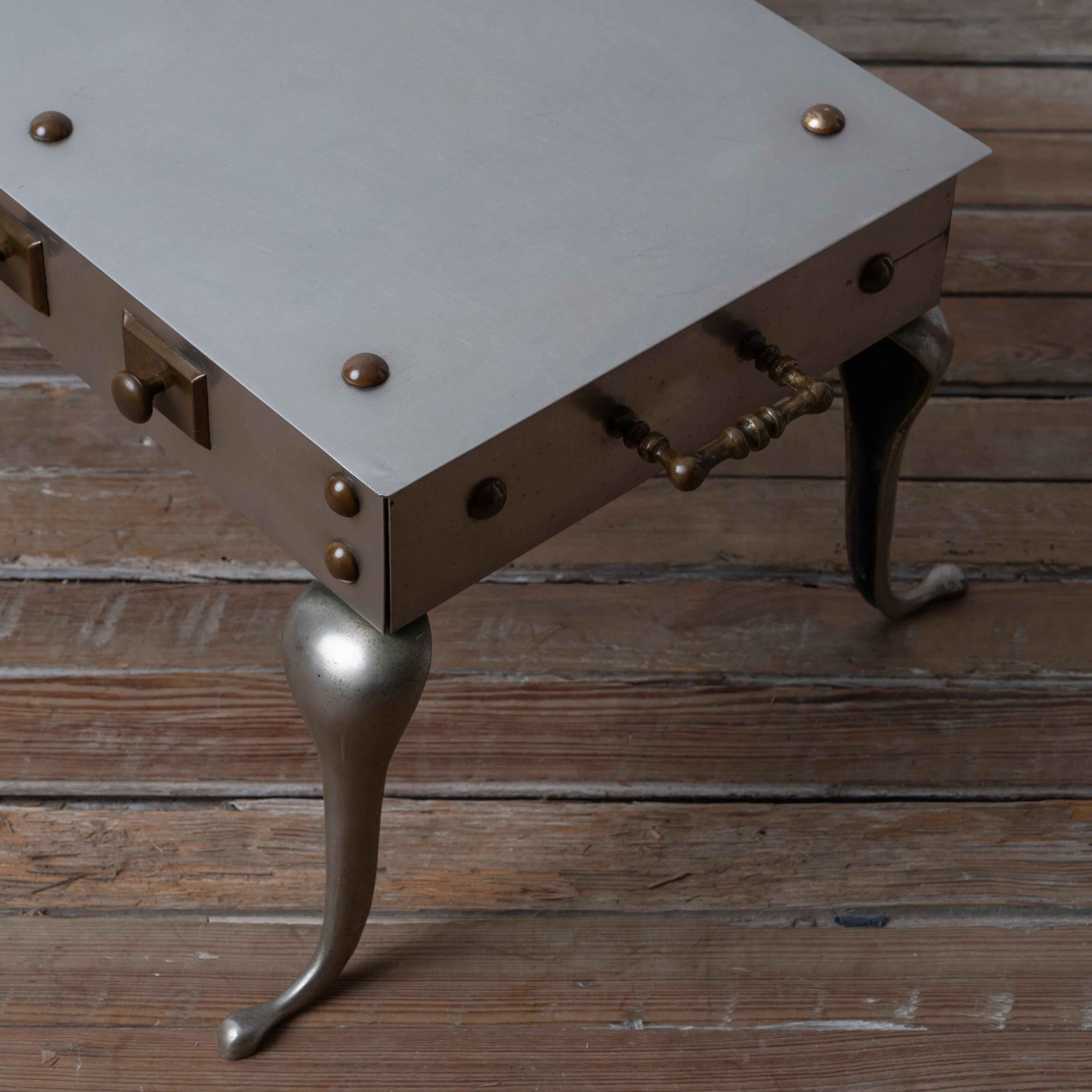 Bronze Footman Stool Coffee Table For Sale