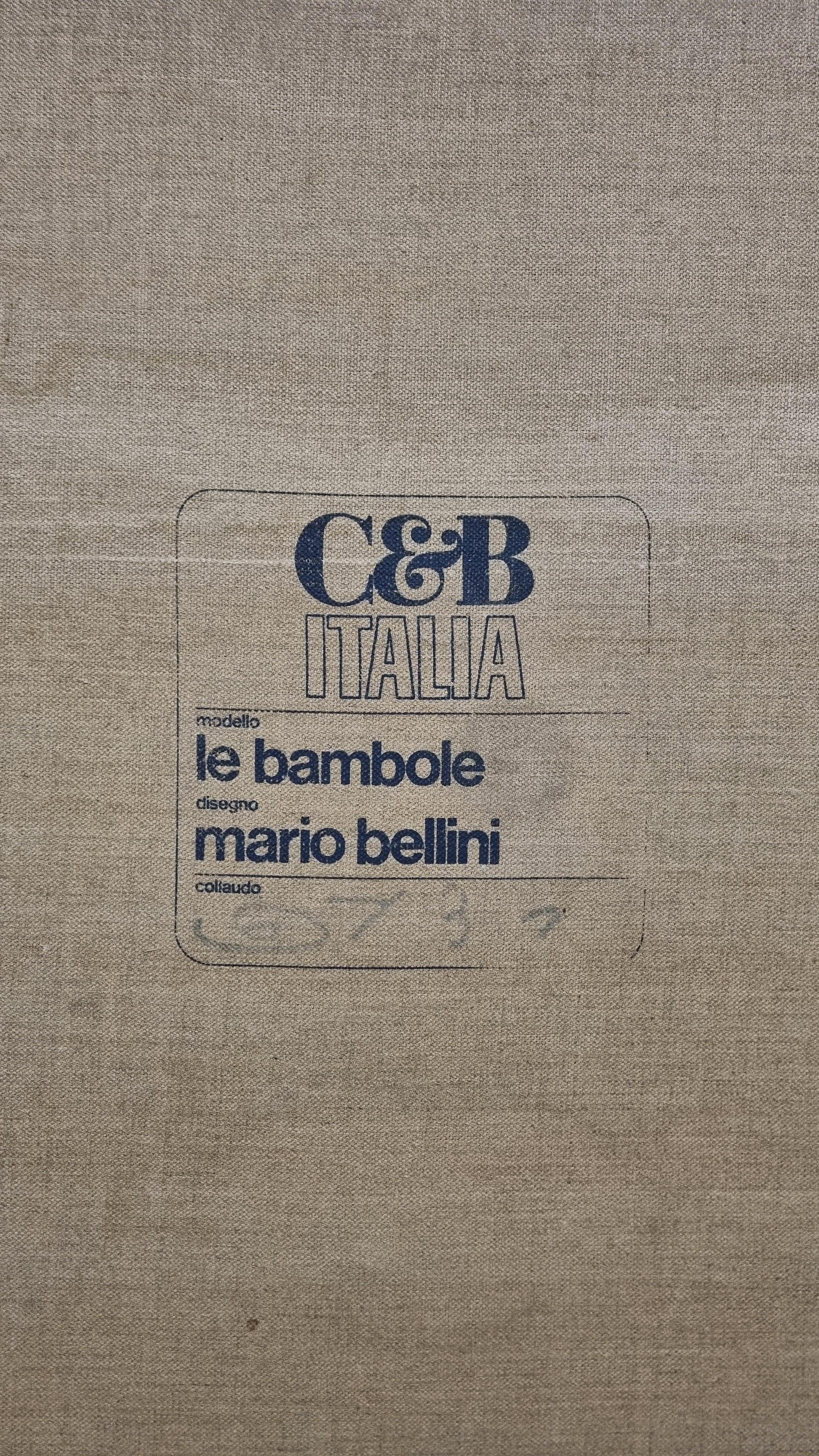 Puf reposapiés de la serie Le Bambole diseñado por Mario Bellini para C&B Italia 1972 en venta 3