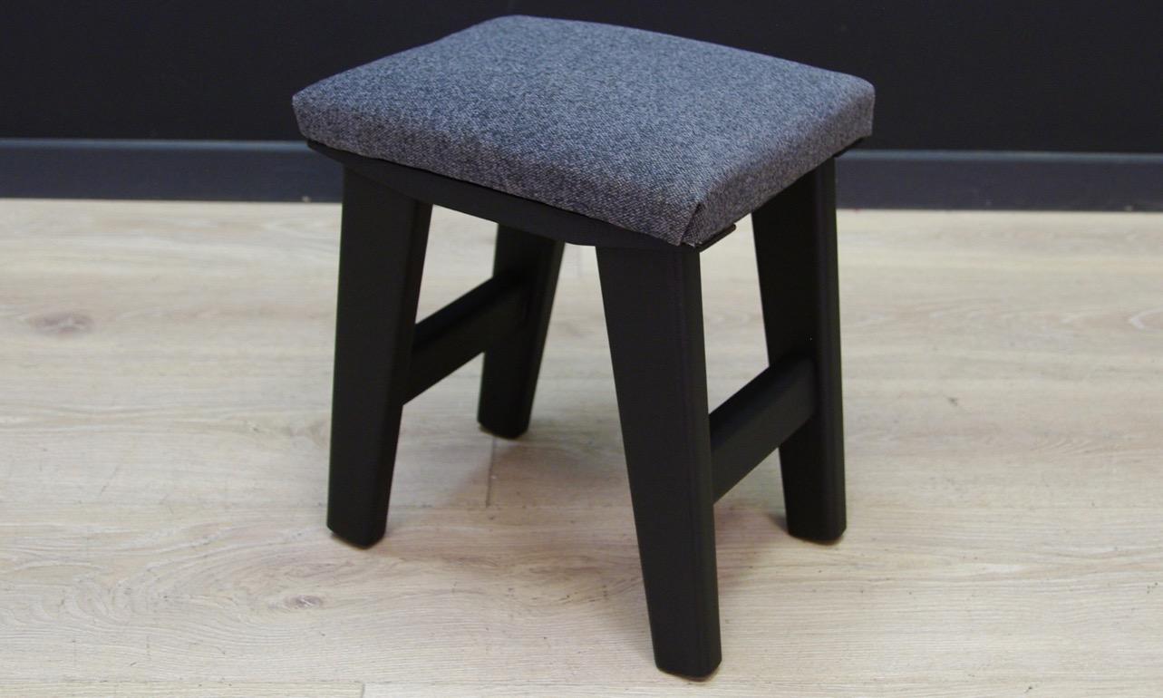 Mid-Century Modern Footrest Stool Danish Design Vintage Retro Gray Oak, 1960s For Sale