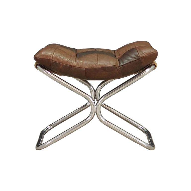 Footrest Vintage Leather, 19601970 at 1stDibs