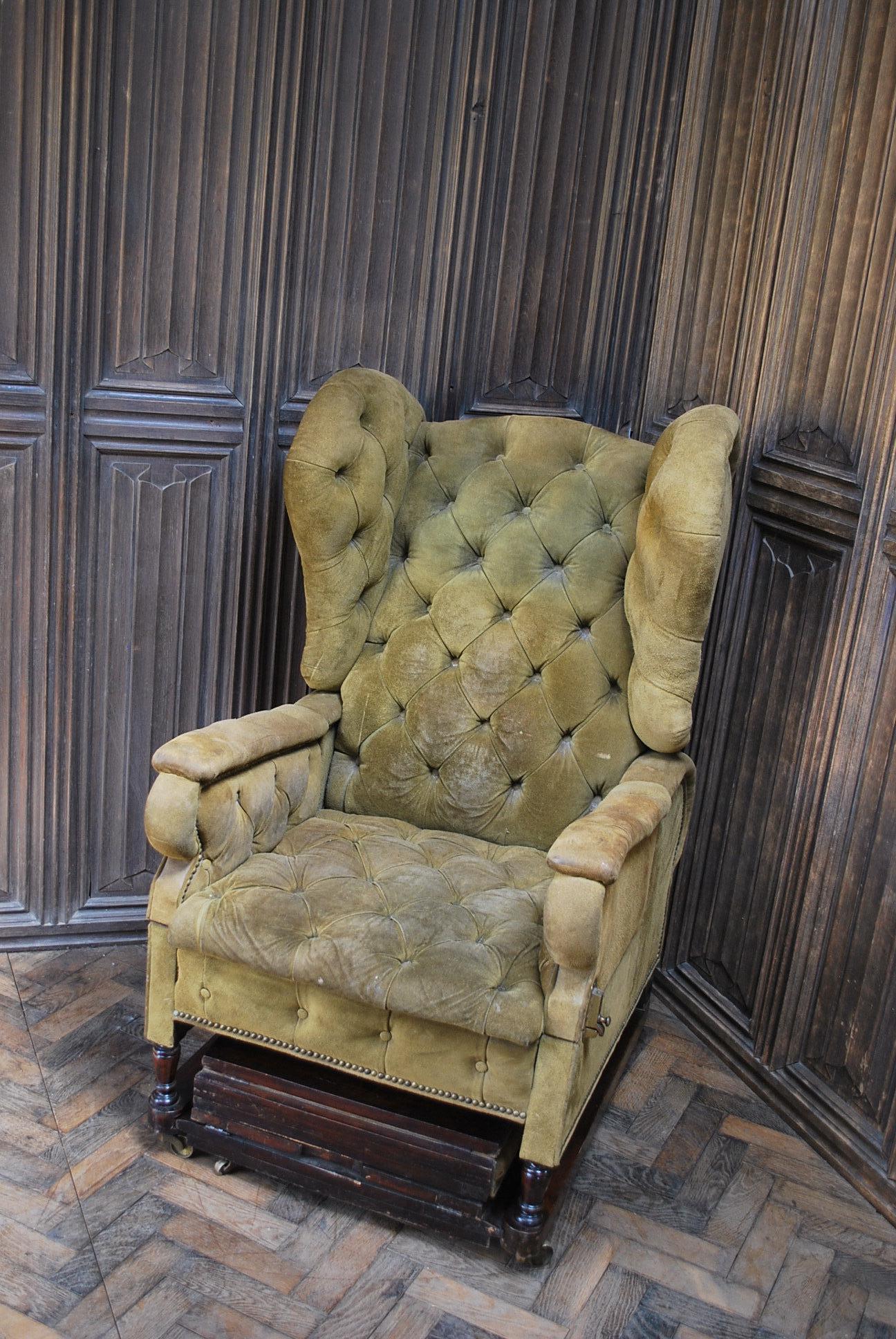 Foots Patent Reclining Chair In Fair Condition In Cheltenham, GB