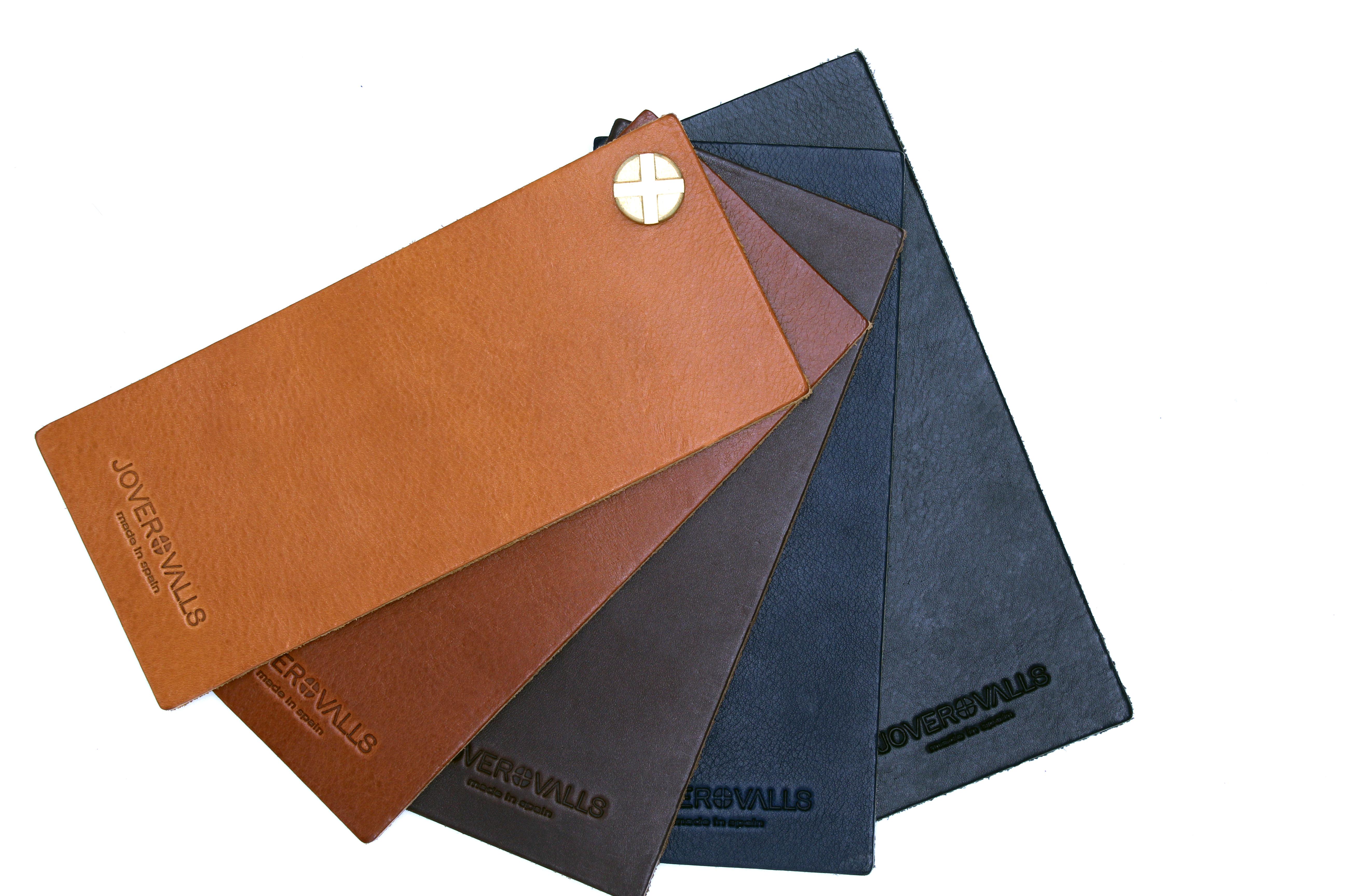 Footstool Black Steel and Navy Saddle Leather, Modern Style, HUG For Sale 1