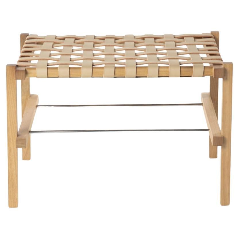 Sgabello di Bruno de Carvalho - Cinghie di cuoio, Wood FSC, Tributo rurale in vendita