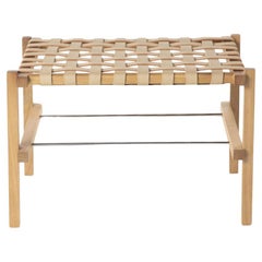 Sgabello di Bruno de Carvalho - Cinghie di cuoio, Wood FSC, Tributo rurale