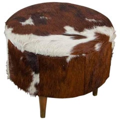 Footstool in Cowhide