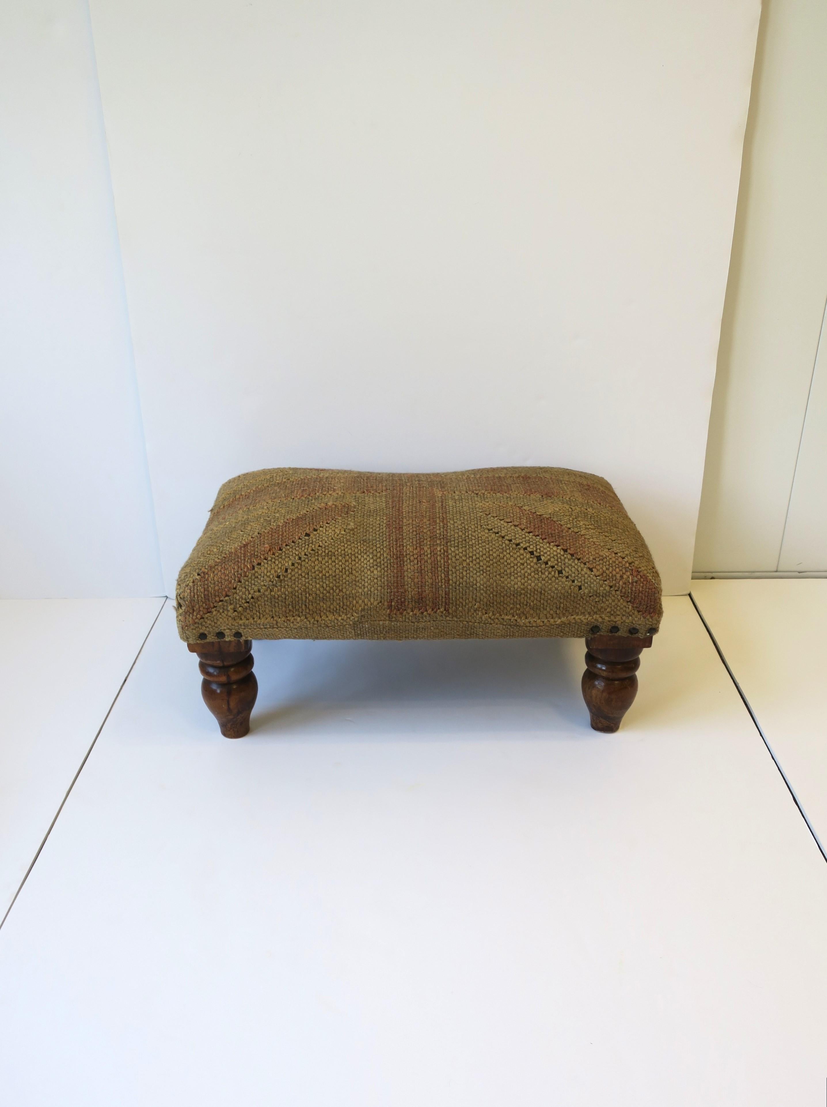 British Union Jack Design Footstool In Good Condition In New York, NY