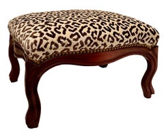 Footstool Scalamandre on a Country French Frame