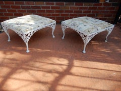 Footstools by Woodard, Wrought Iron