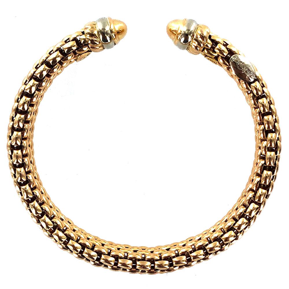 fope 18 carat three colour gold bracelet