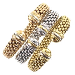 Fope 18 Karat Tri-Color Set of Three Cuff Bracelets