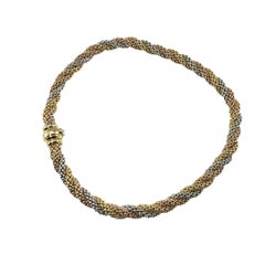 Fope 18 Karat Tricolor Popcorn Necklace