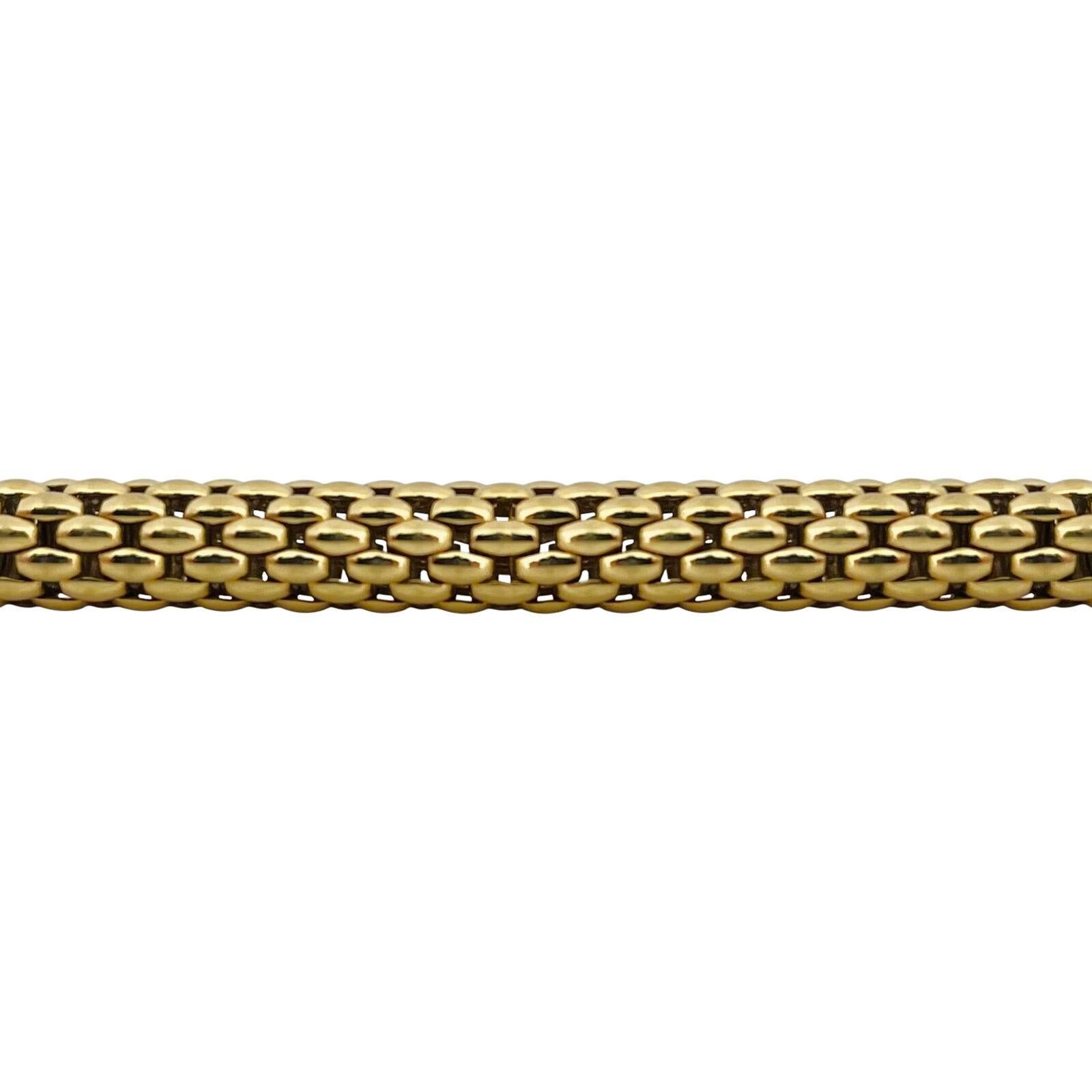Fope 18 Karat Gelbgold Damen Mesh Cylinder Armband Italien im Zustand „Gut“ in Guilford, CT