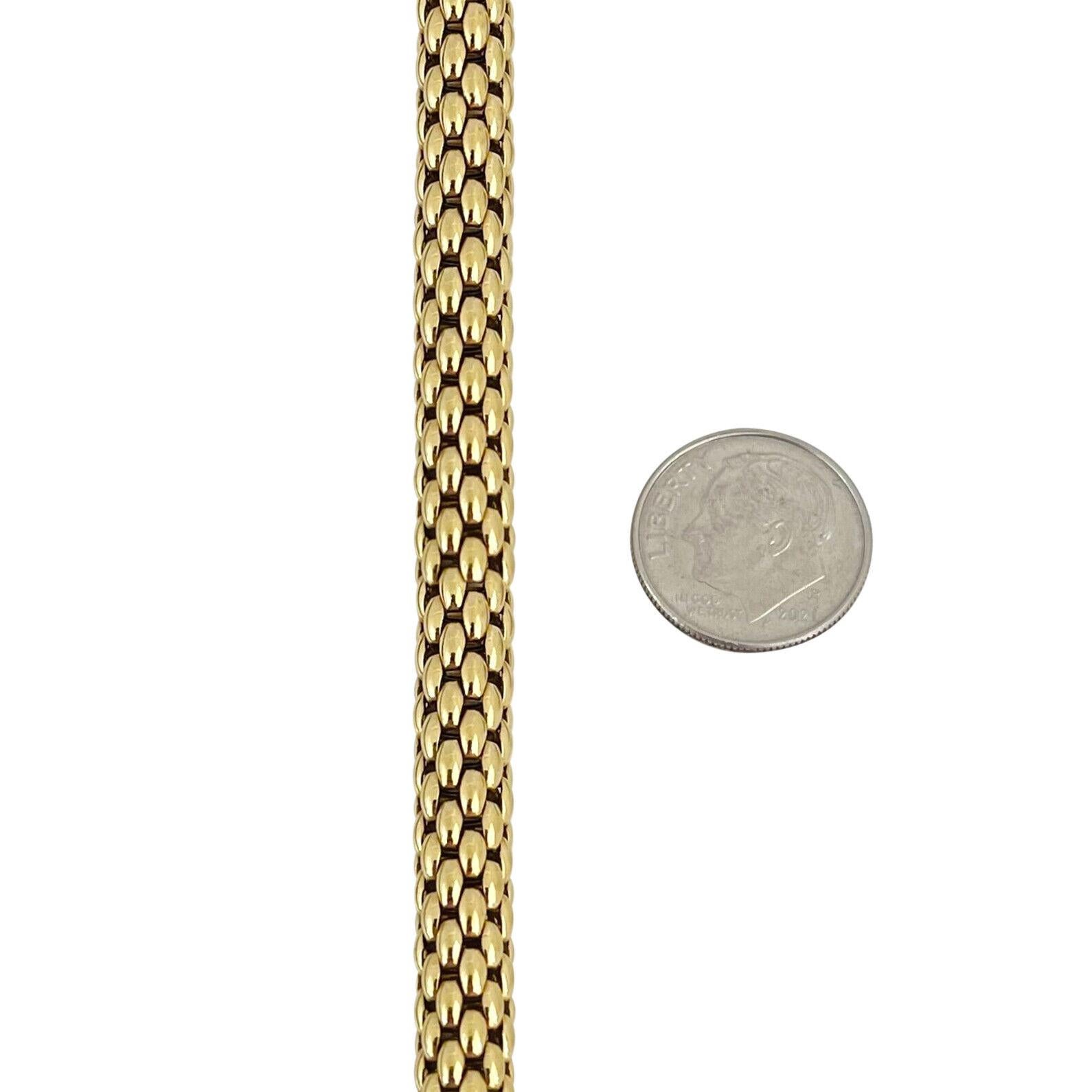 Fope 18 Karat Gelbgold Damen Mesh Cylinder Armband Italien 1