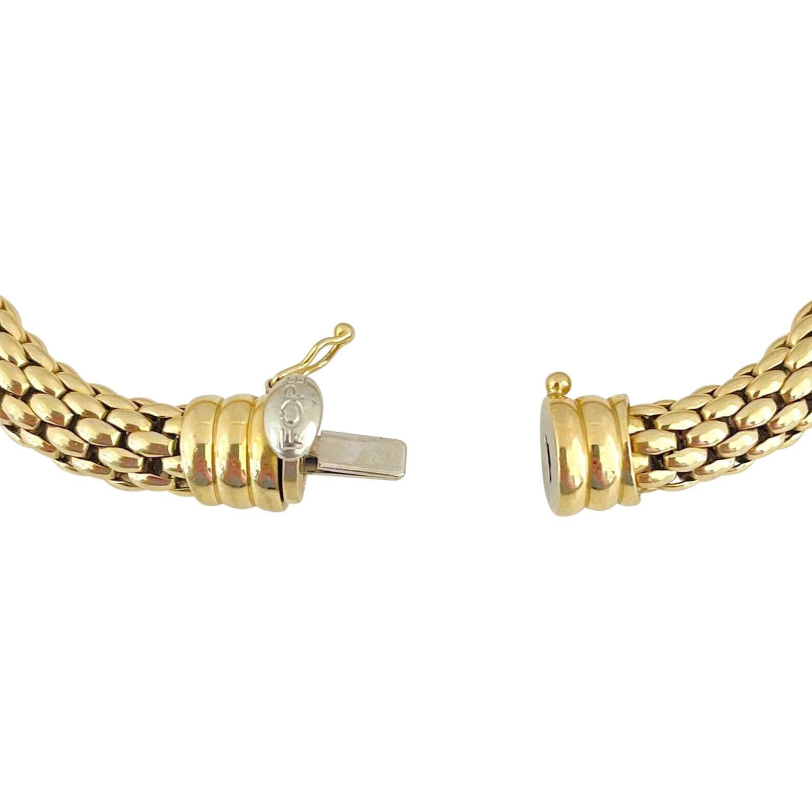Fope 18 Karat Gelbgold Damen Mesh Cylinder Armband Italien 2