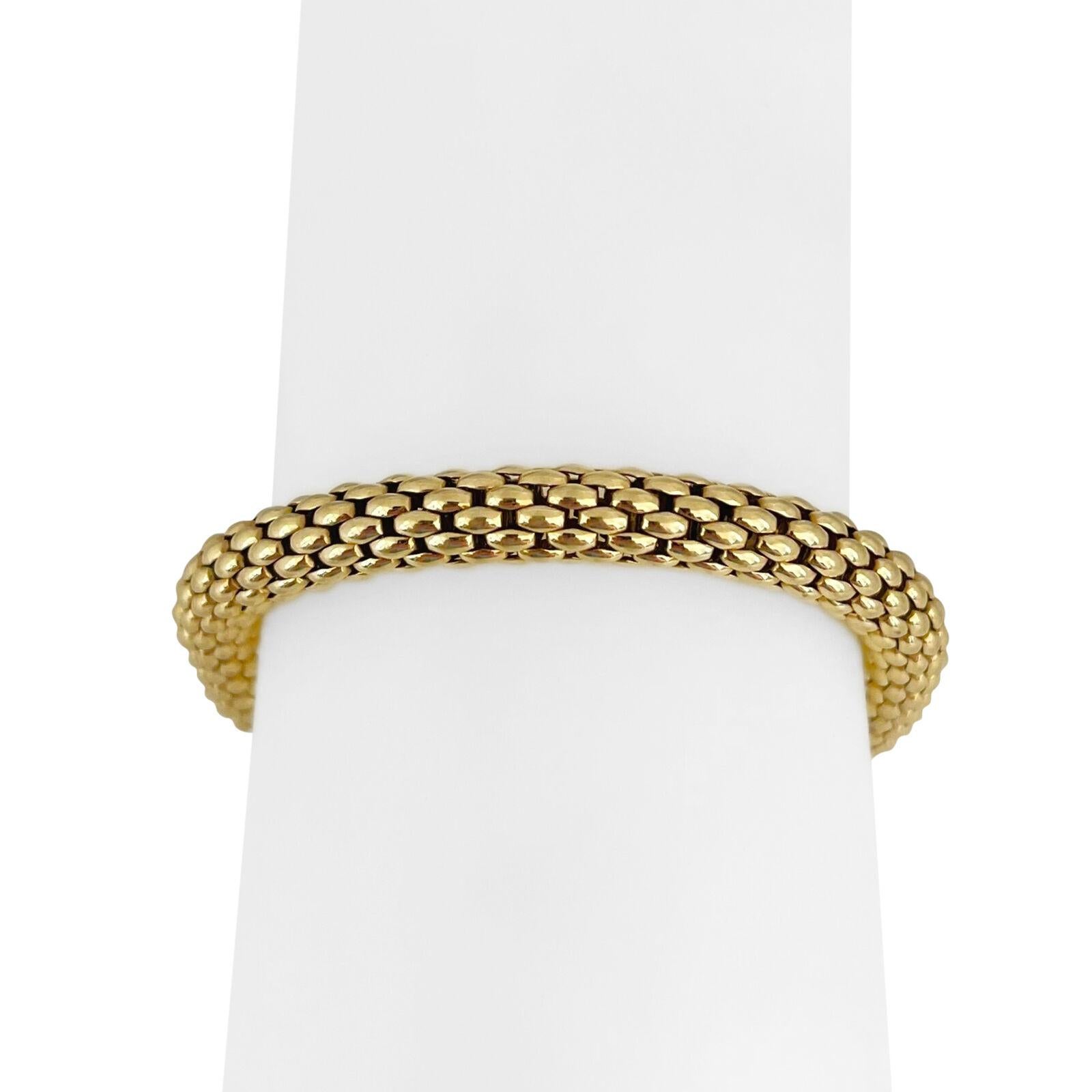 Fope 18 Karat Gelbgold Damen Mesh Cylinder Armband Italien 4