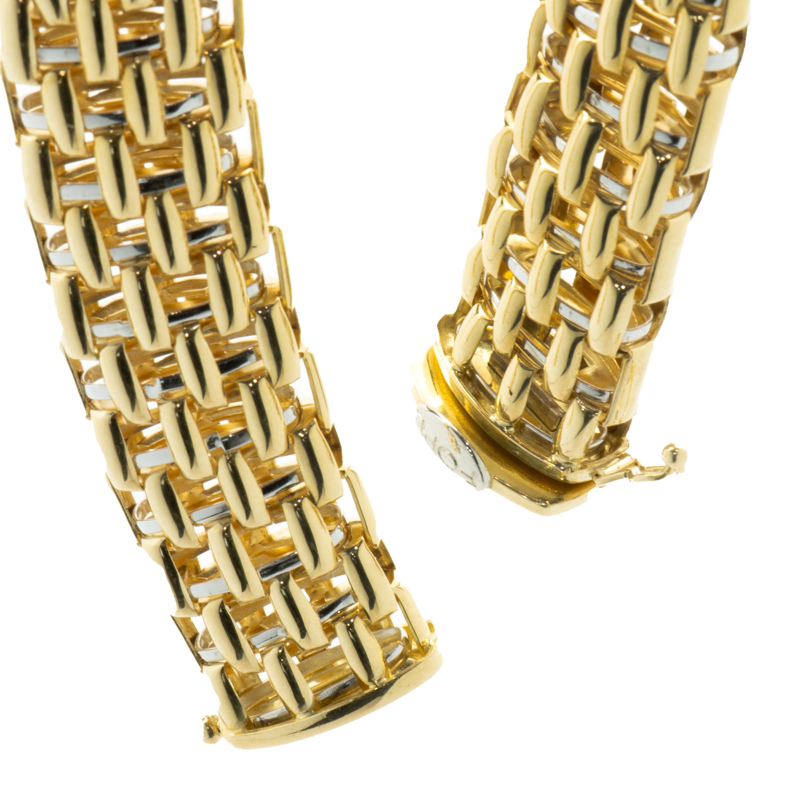 Fope 18 Karat Gelbgold Mesh Halsband Halskette im Zustand „Hervorragend“ in Scottsdale, AZ