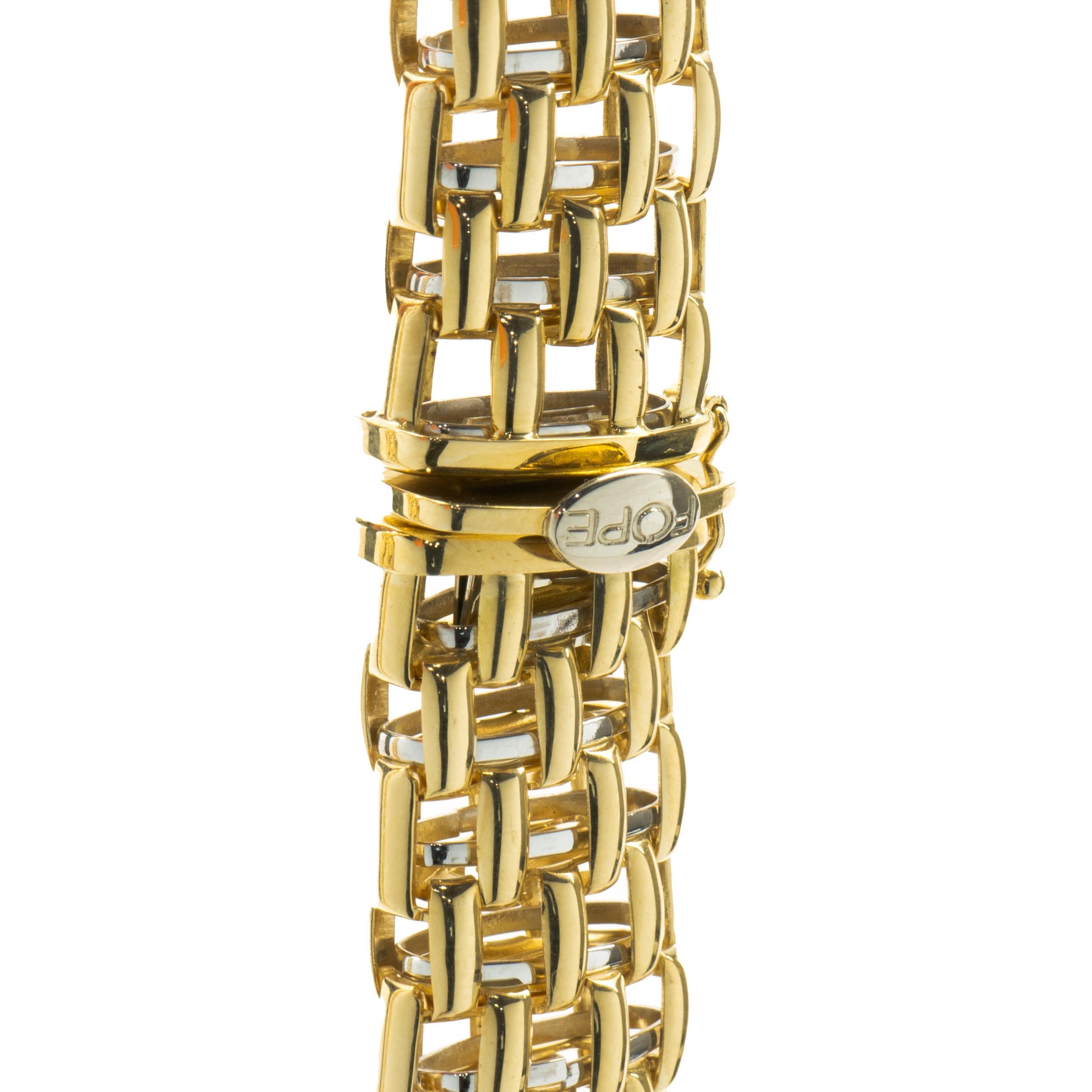 Fope 18 Karat Gelbgold Mesh Halsband Halskette Damen