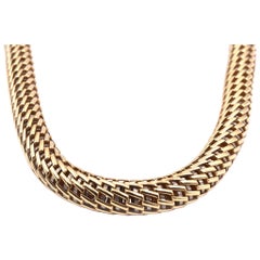 Fope 18 Karat Yellow Gold Mesh Collar Necklace