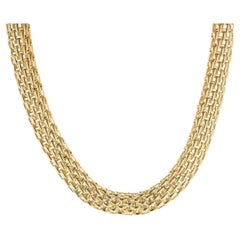 Fope 18 Karat Yellow Gold Mesh Collar Necklace