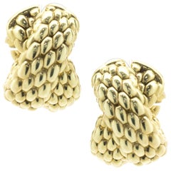 Fope 18 Karat Gelbgold Mesh-Ohrringe
