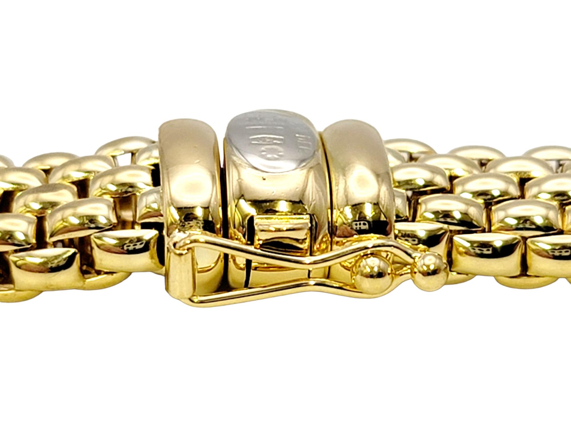 Fope 18 Karat Yellow Gold Profili Collection Woven Mesh Choker Necklace 4