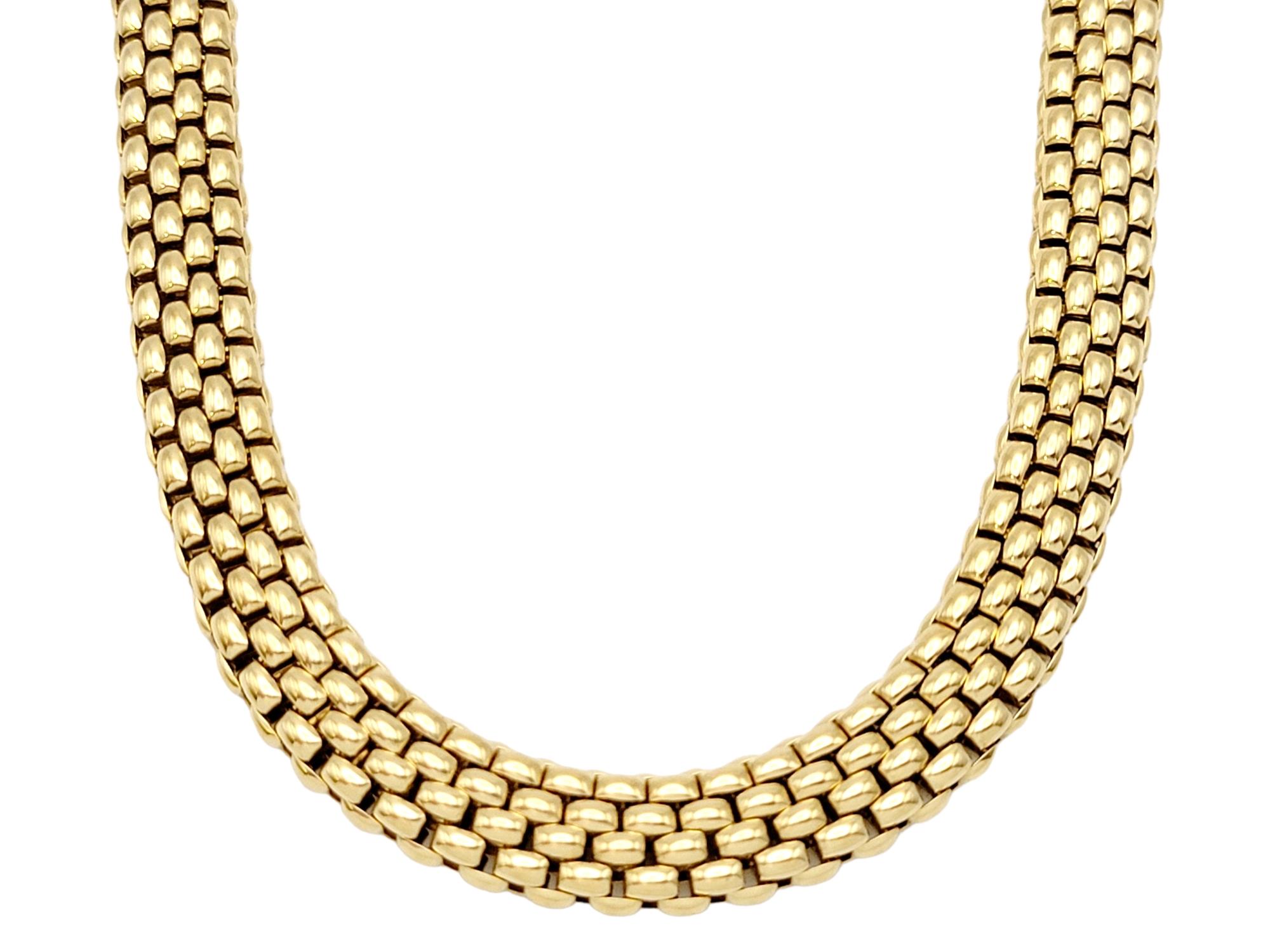 mesh gold necklace