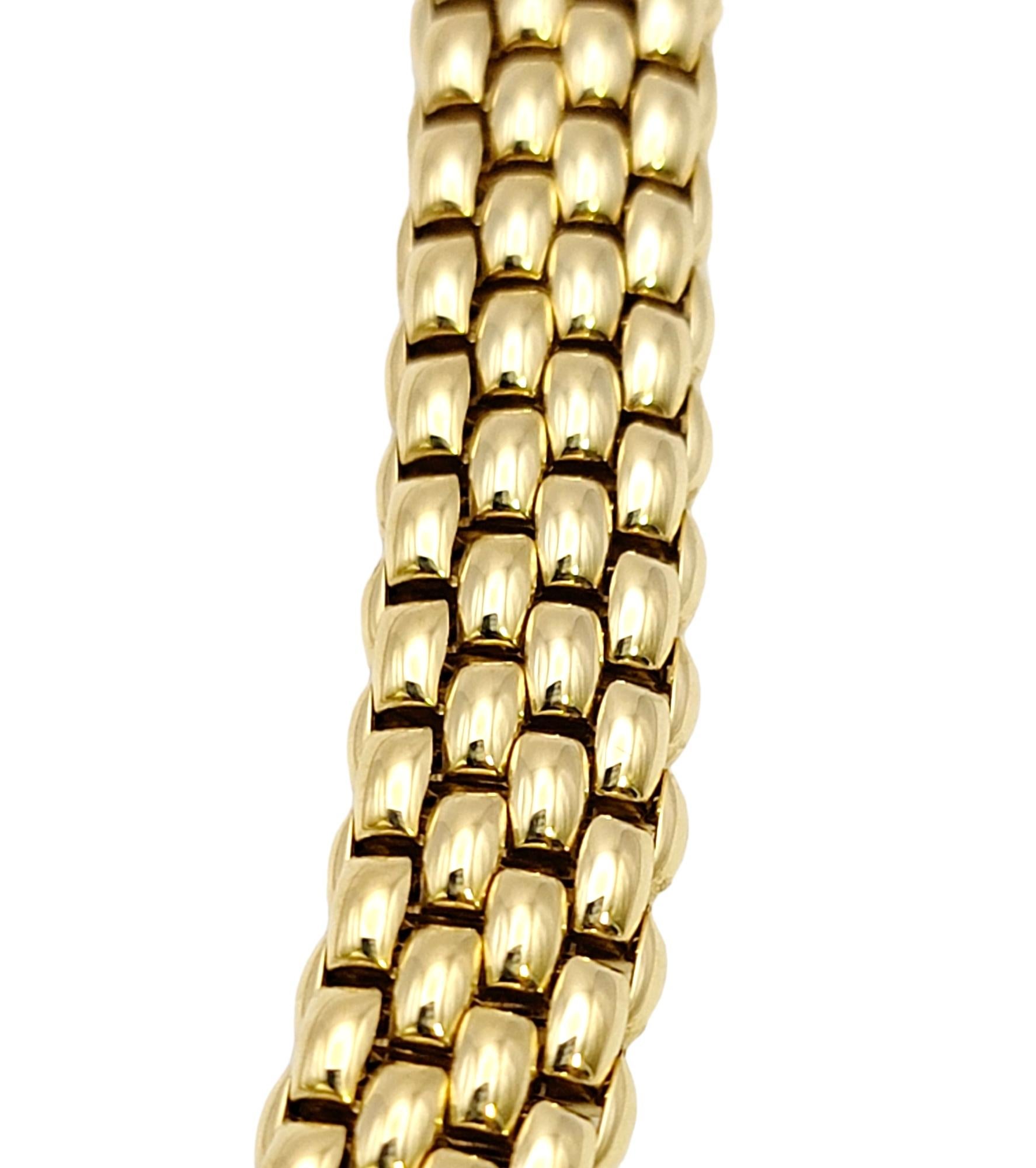 Women's Fope 18 Karat Yellow Gold Profili Collection Woven Mesh Choker Necklace