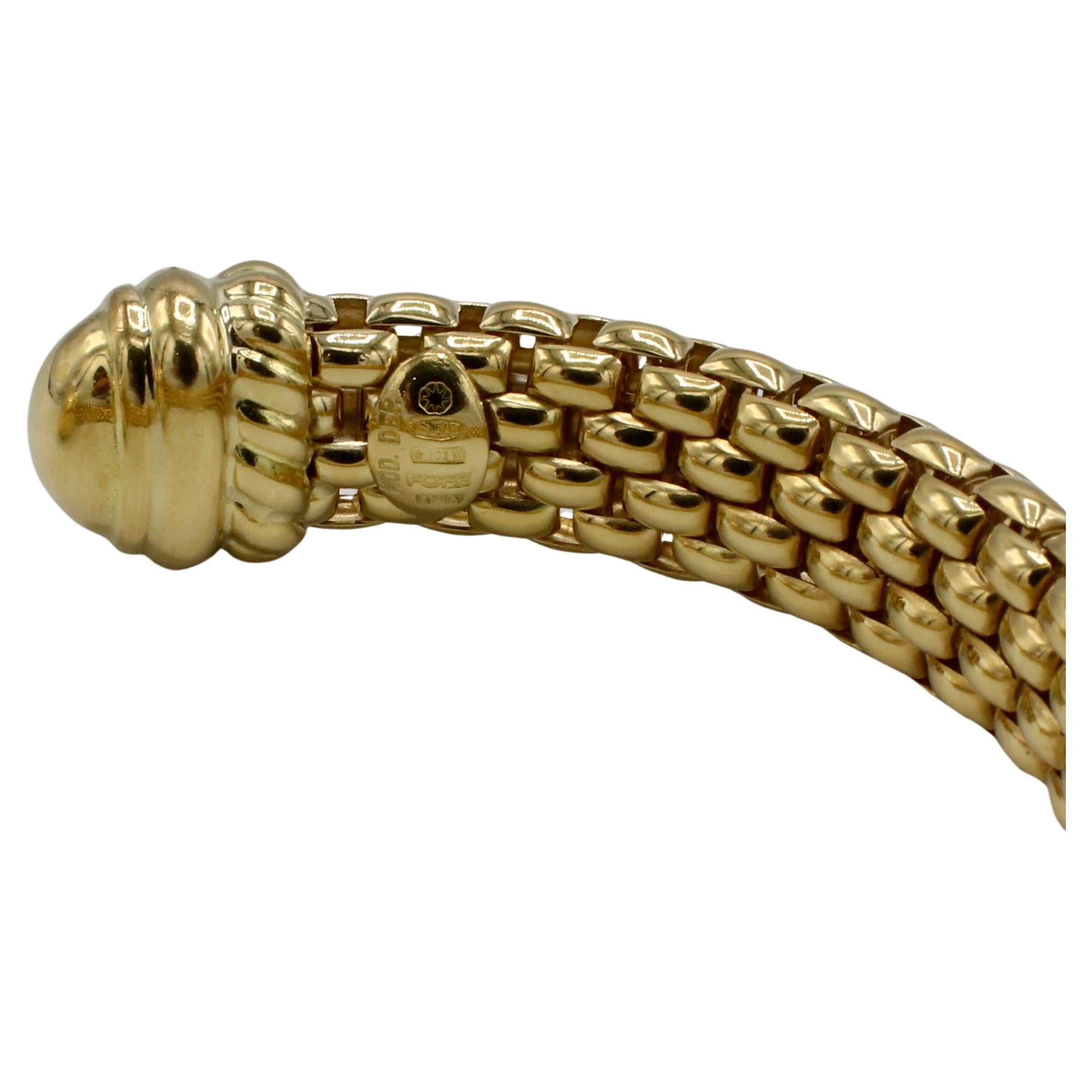18kt yellow gold woven bracelet