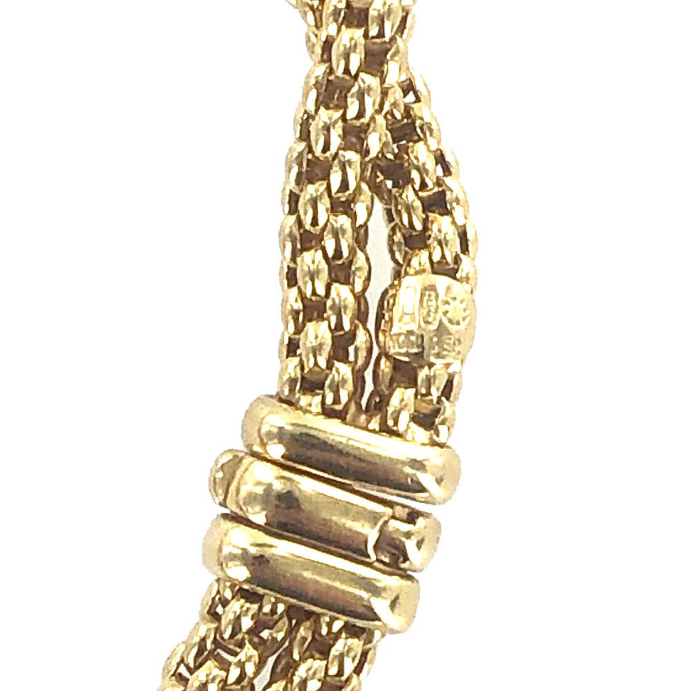 Modern Fope 18 Karat Yellow Woven Gold Twist Necklace