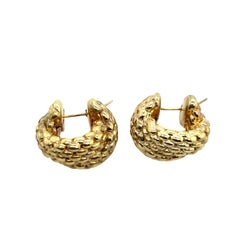 Fope Boucles d'oreilles croix en or jaune 18ct - 13.10g